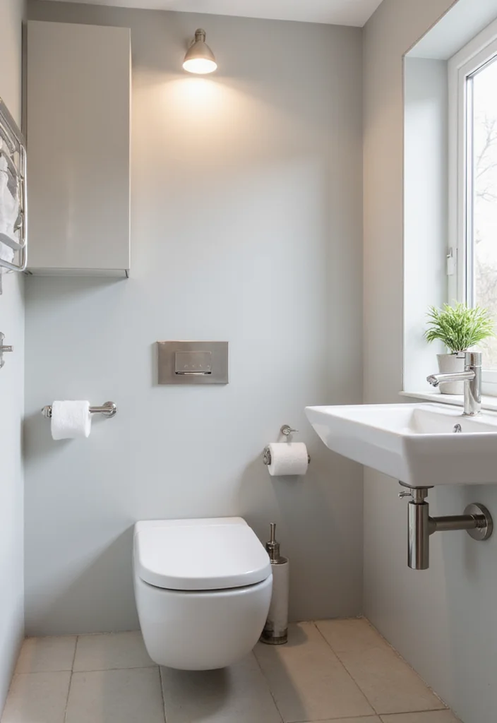 12 Brushed Nickel Bathroom Faucet Ideas for a Sustainable Home - 9. Compact Designs for Small Spaces