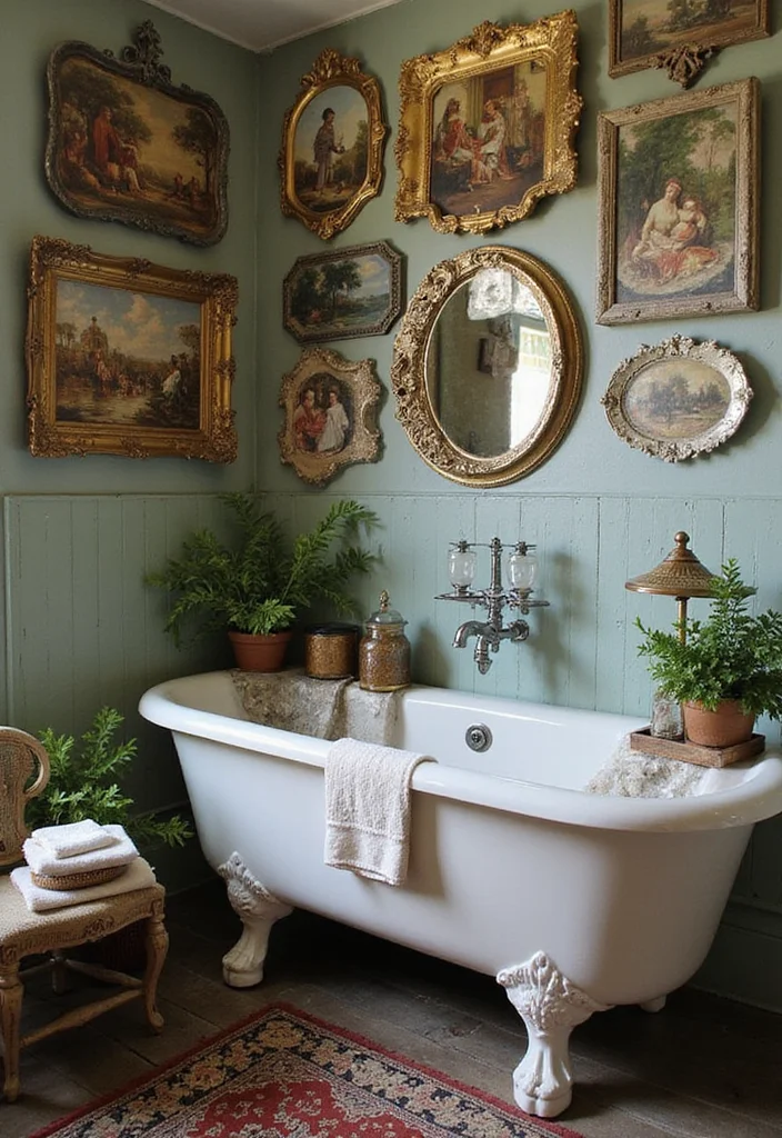 14 Antique Vanity Bathroom Ideas With Vintage Appeal - 11. Unique Antique Accessories