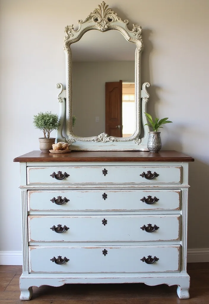 14 Antique Vanity Bathroom Ideas With Vintage Appeal - 7. Upcycled Antique Dressers