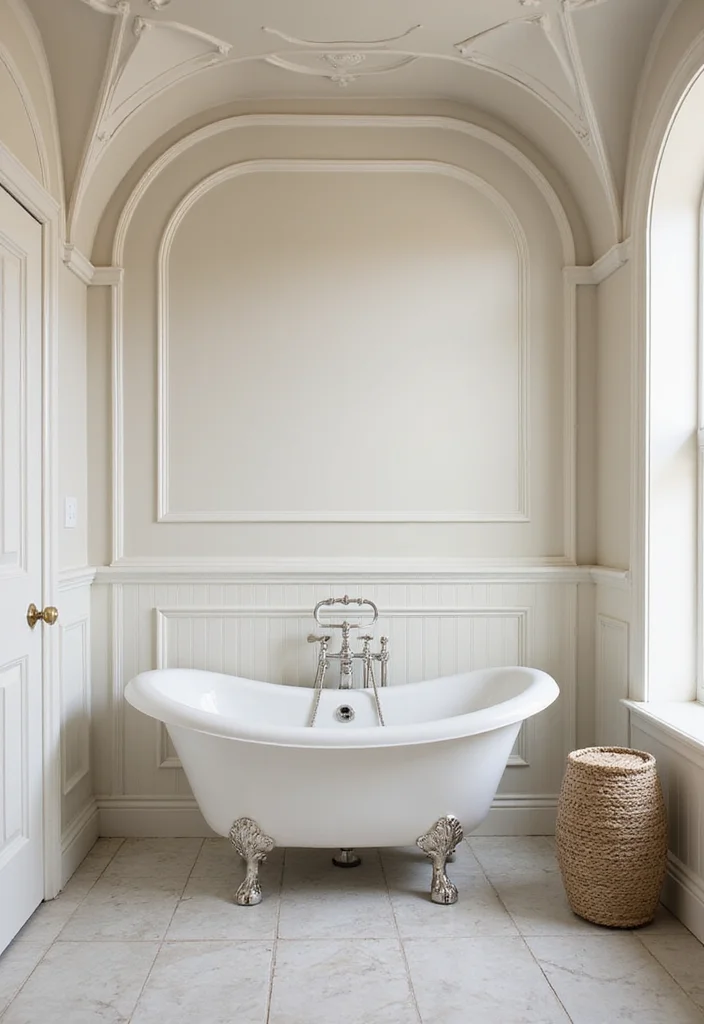14 Bathroom Crown Molding Ideas For Elegant Detail - 10. Curved Crown Molding