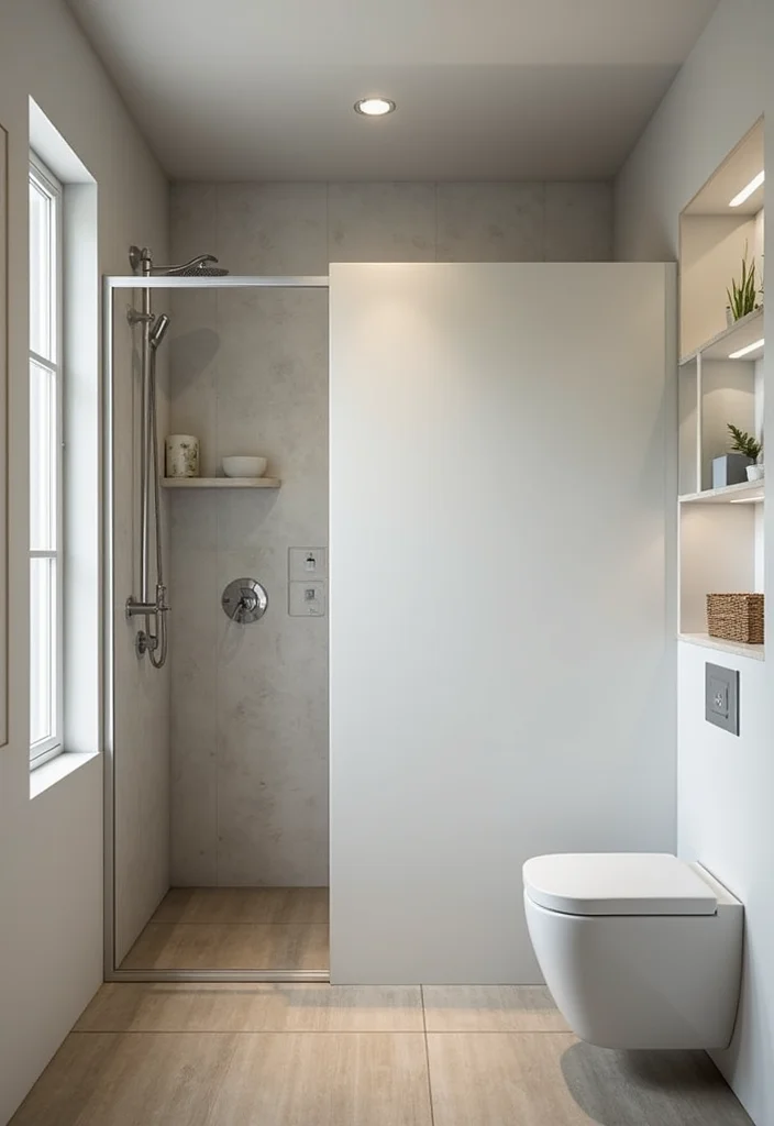 14 Bathroom Half Wall Ideas That Add Character - 11. Functional Dividers