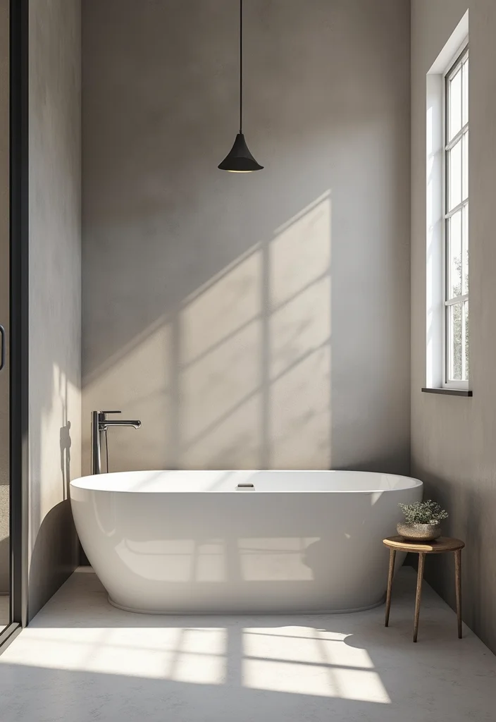 14 Bathroom Mural Ideas With Artistic Impact - 7. Monochromatic Masterpiece