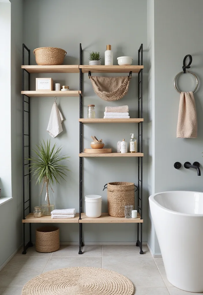 14 Bathroom Standing Shelf Ideas For Extra Storage - 14. Modular Shelving Systems