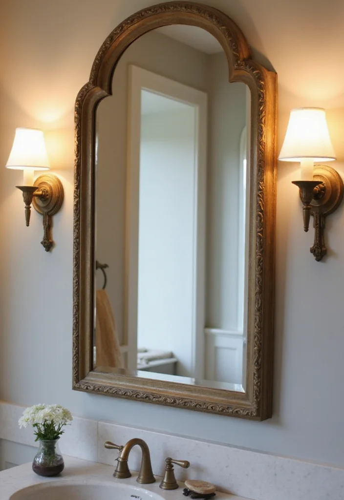 14 Bathroom Vanity Lighting Ideas That Brighten Your Space - 2. Decorative Wall Sconces to Add Charm