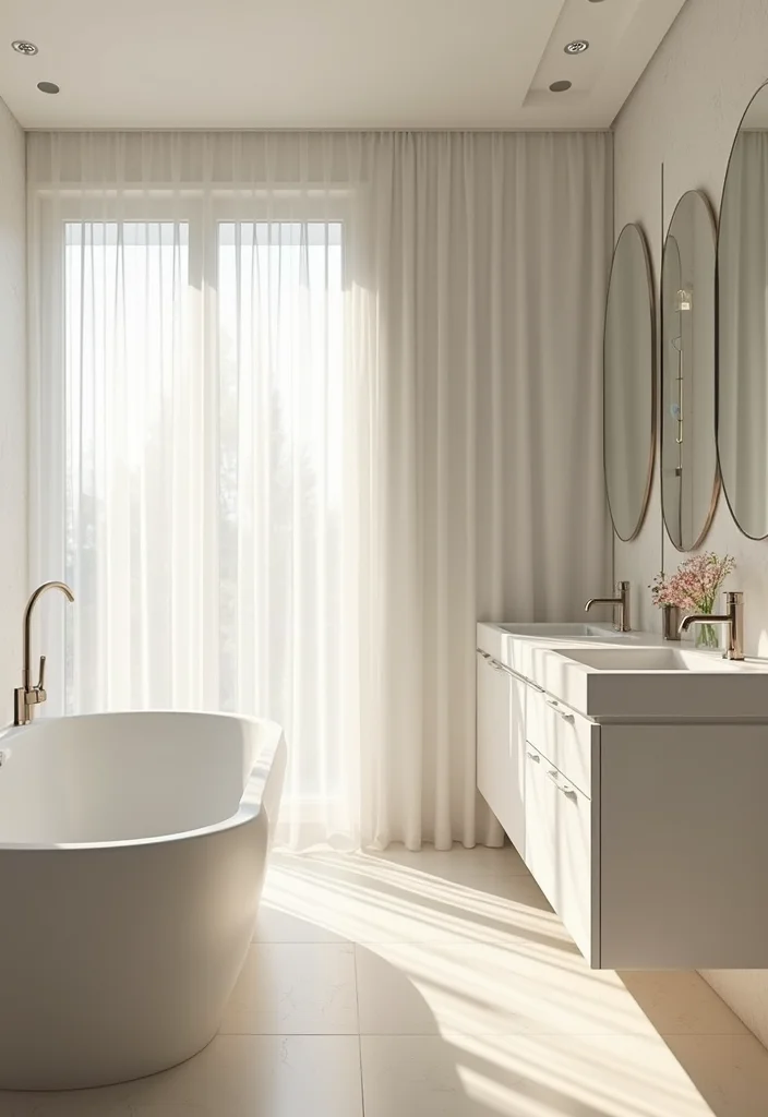 14 Combined Bathroom And Dressing Room Ideas - 10. Natural Light Emphasis