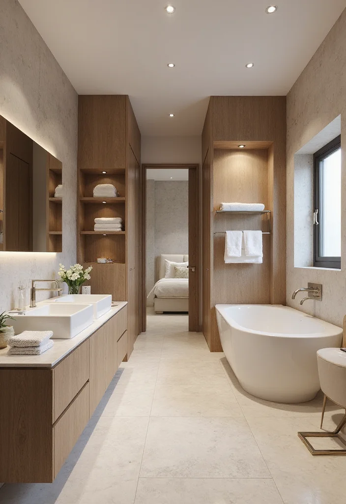 14 Combined Bathroom And Dressing Room Ideas - 12. Open Concept Design