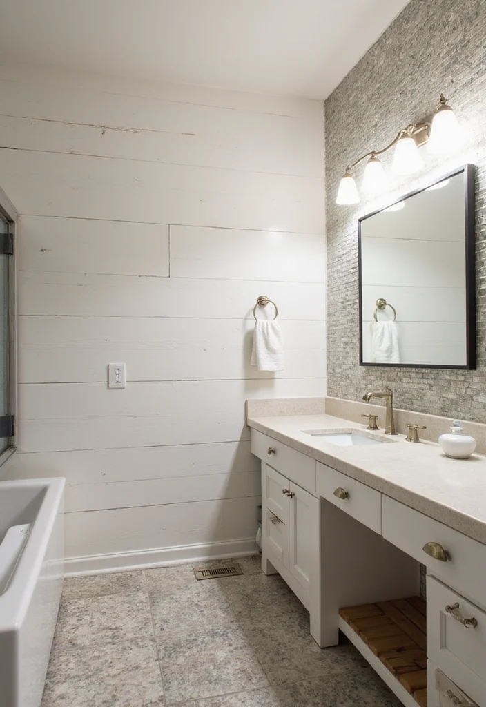 14 Combined Bathroom And Dressing Room Ideas - 9. Textured Walls