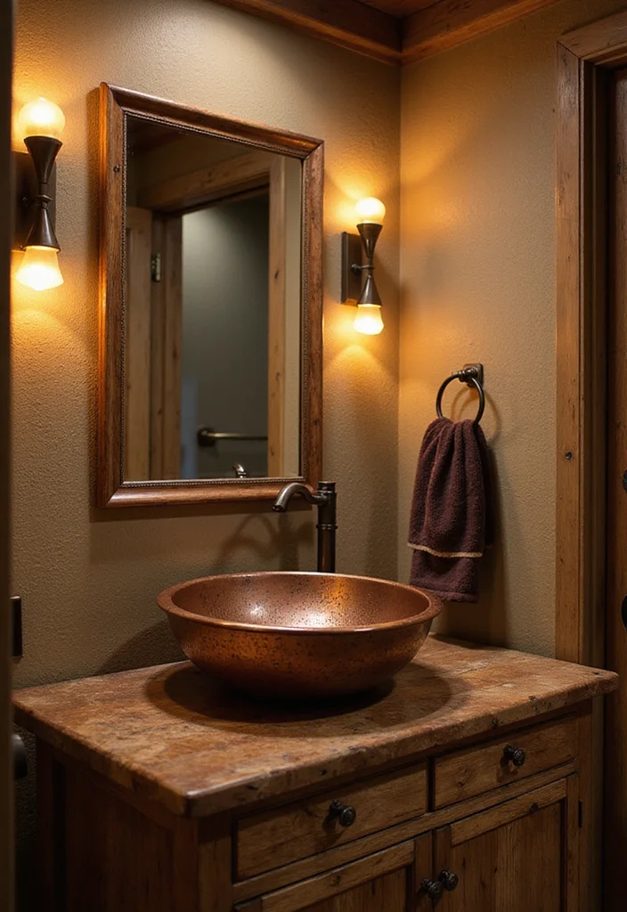 14 Copper Bathroom Ideas With Elegant Warmth - 2. Copper Sinks for a Touch of Elegance