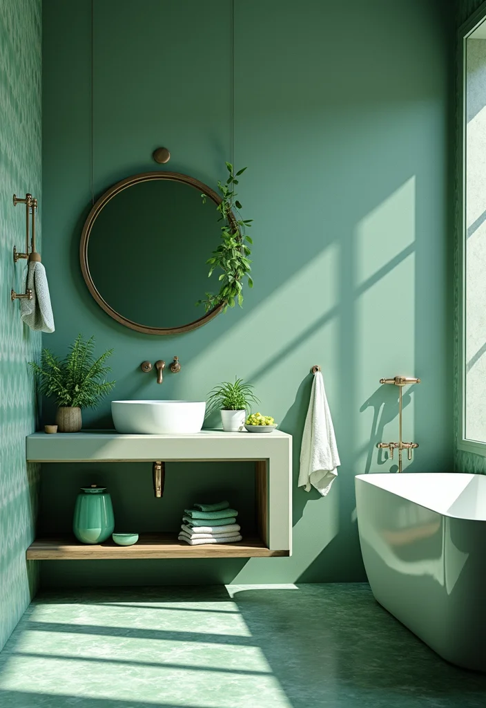 14 Emerald Green Bathroom Decor Ideas With Luxe Colour - 13. Emerald Green Decorative Accessories