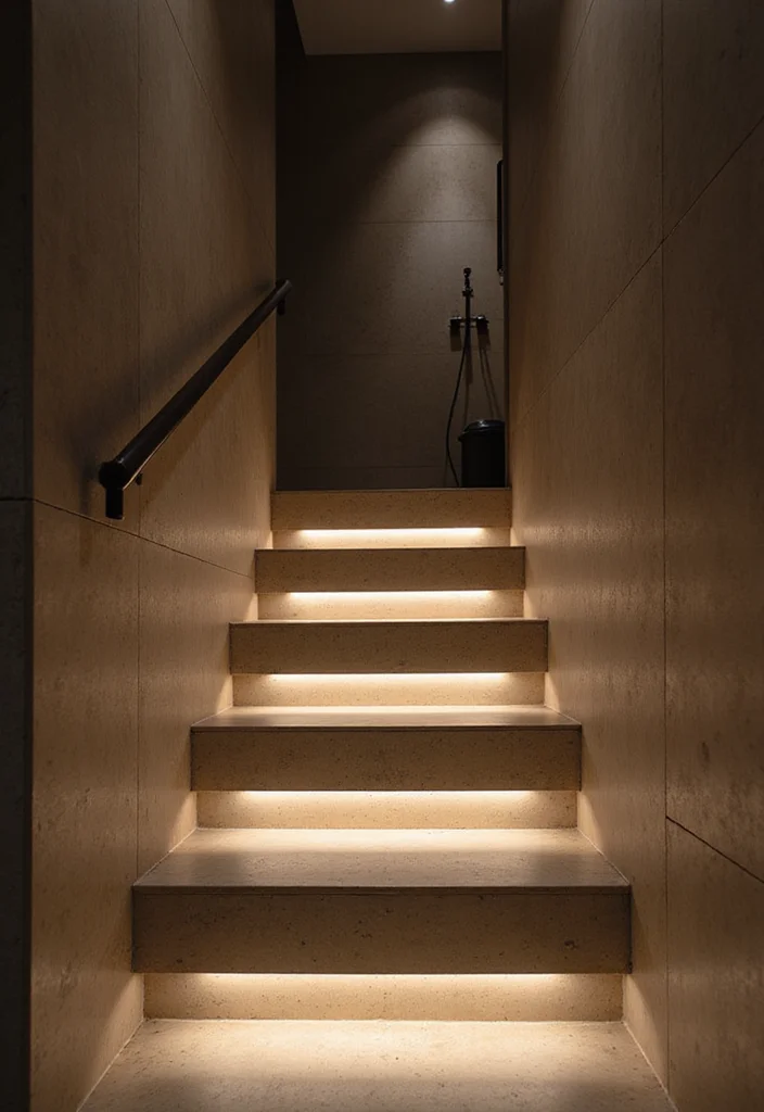14 LED Bathroom Ideas For A Modern Glow - 14. LED Step Lights