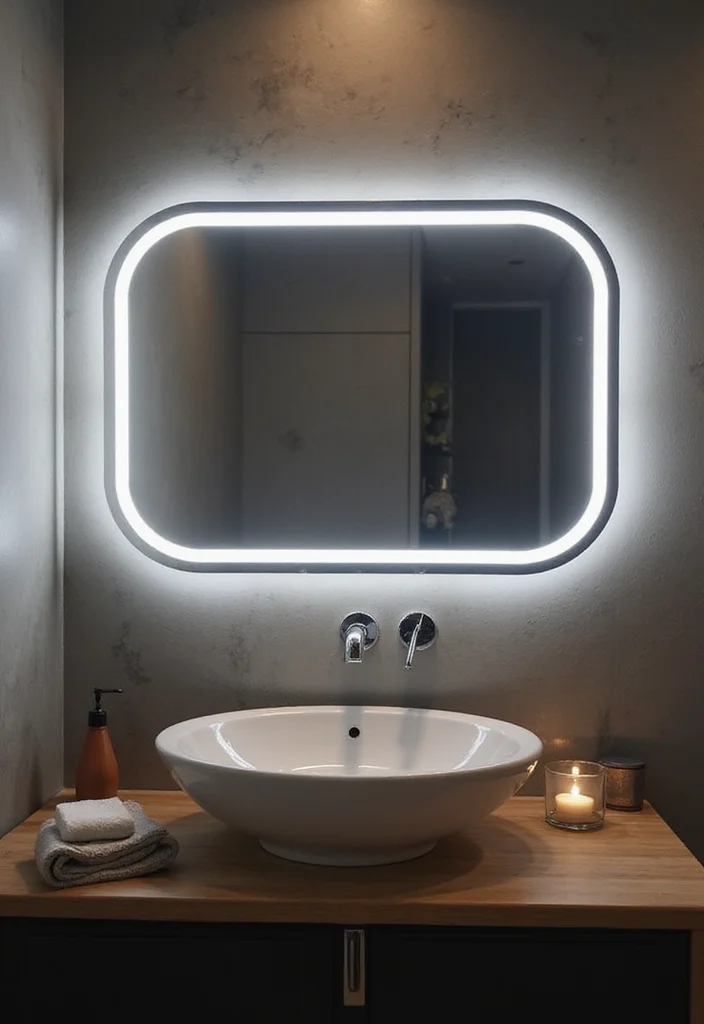 14 LED Bathroom Ideas For A Modern Glow - 2. LED Backlit Mirrors