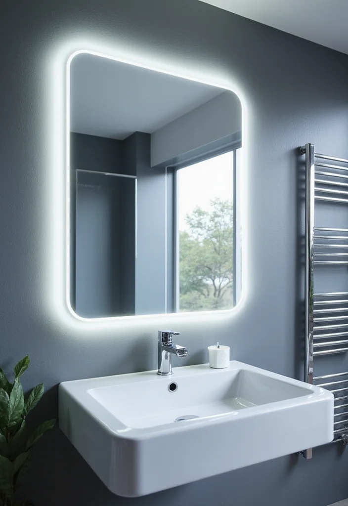 14 LED Bathroom Ideas For A Modern Glow - 6. LED Fog-Free Shower Mirrors