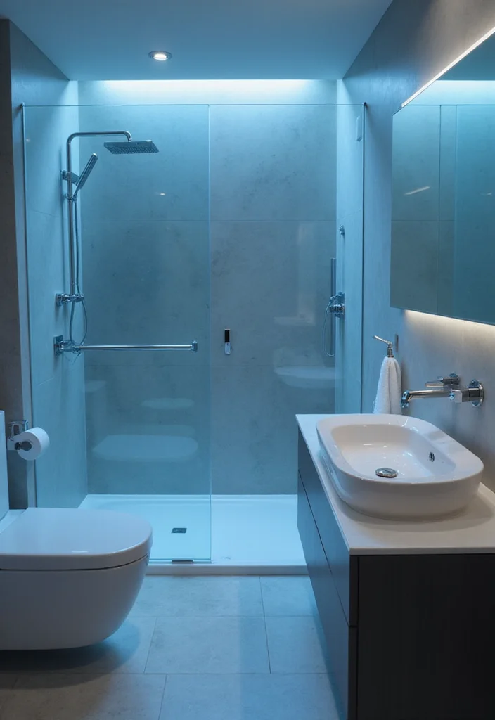 14 LED Bathroom Ideas For A Modern Glow - 8. Smart LED Lights