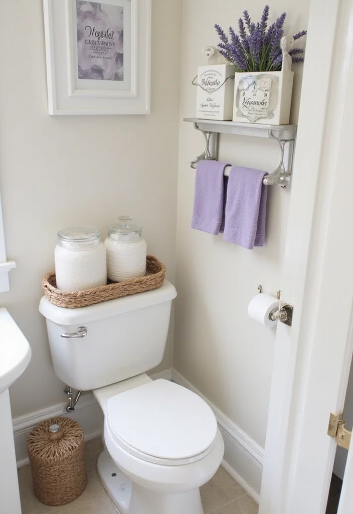 14 Lavender Bathroom Decor Ideas With Calm Vibes - 10. Lavender Bath Accessories