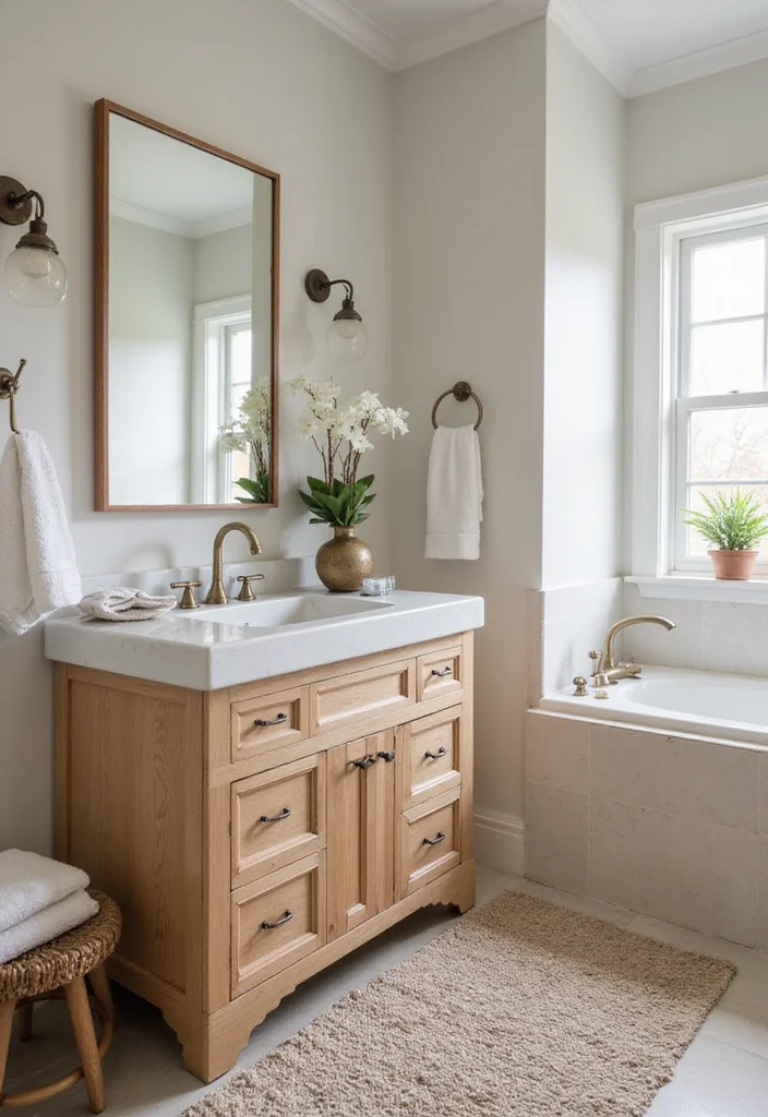 14 Light Wood Bathroom Vanity Ideas With Natural Warmth - 14. Personalized Touch