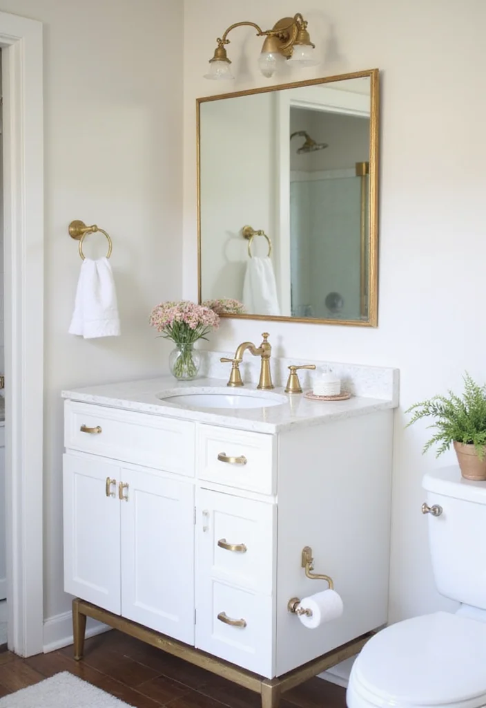 14 Mid Century Bathroom Vanity Ideas With Retro Cool - 14. Timeless Classic White