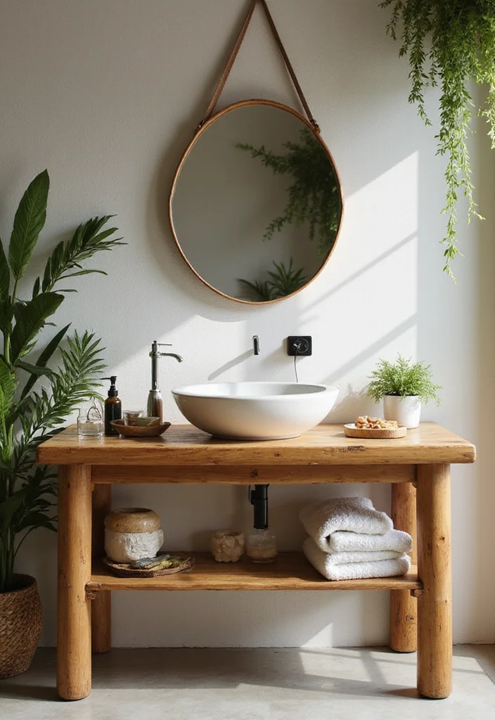 14 Mid Century Bathroom Vanity Ideas With Retro Cool - 7. Eco-Conscious Materials