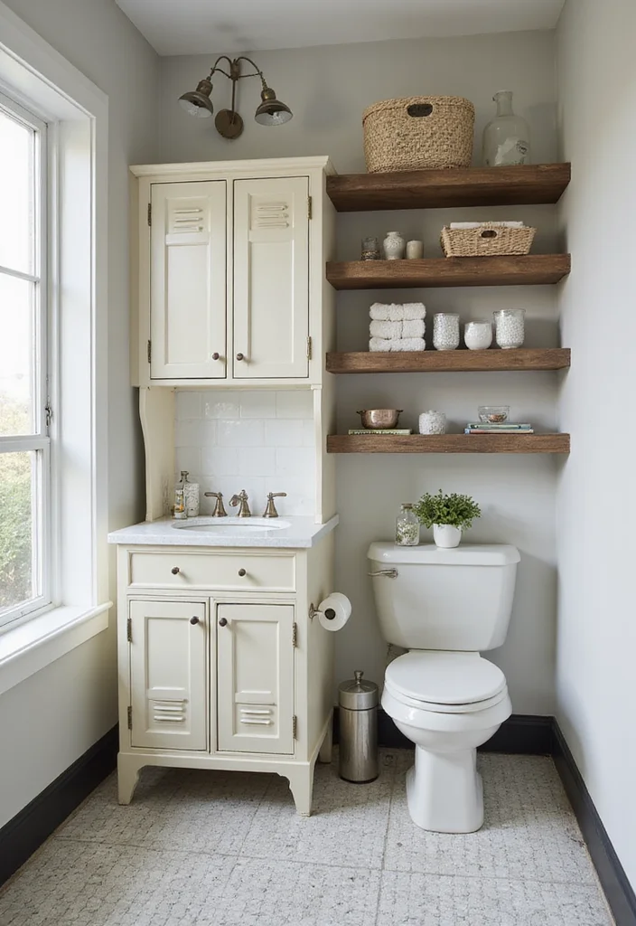 14 Old Bathroom Ideas That Look Beautiful Again - 12. Creative Storage Solutions