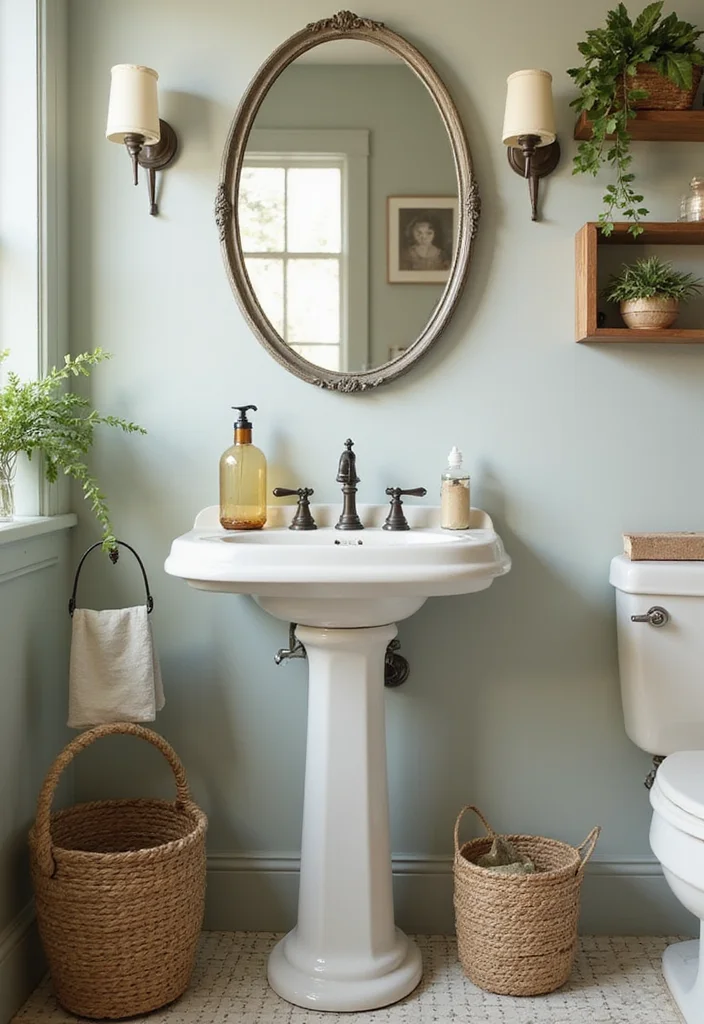 14 Old Bathroom Ideas That Look Beautiful Again - 2. Vintage-Inspired Pedestal Sinks