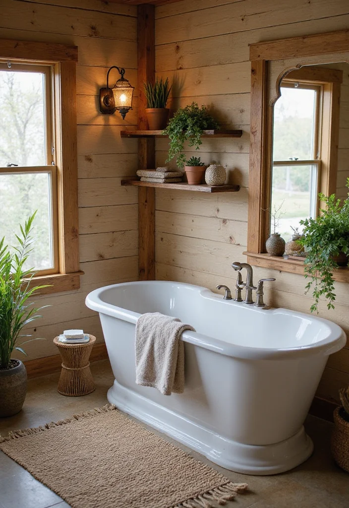14 Old Bathroom Ideas That Look Beautiful Again - 3. Rustic Barn Wood Accents