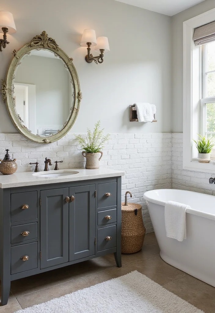 14 Old Bathroom Ideas That Look Beautiful Again - 9. Modern Appliances with Vintage Flair
