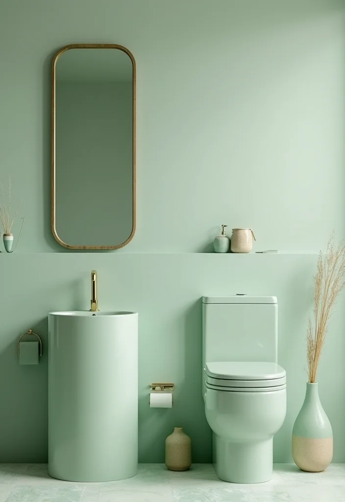 14 Sage Bathroom Ideas With Peaceful Tones - 10. Sage Green Accessories