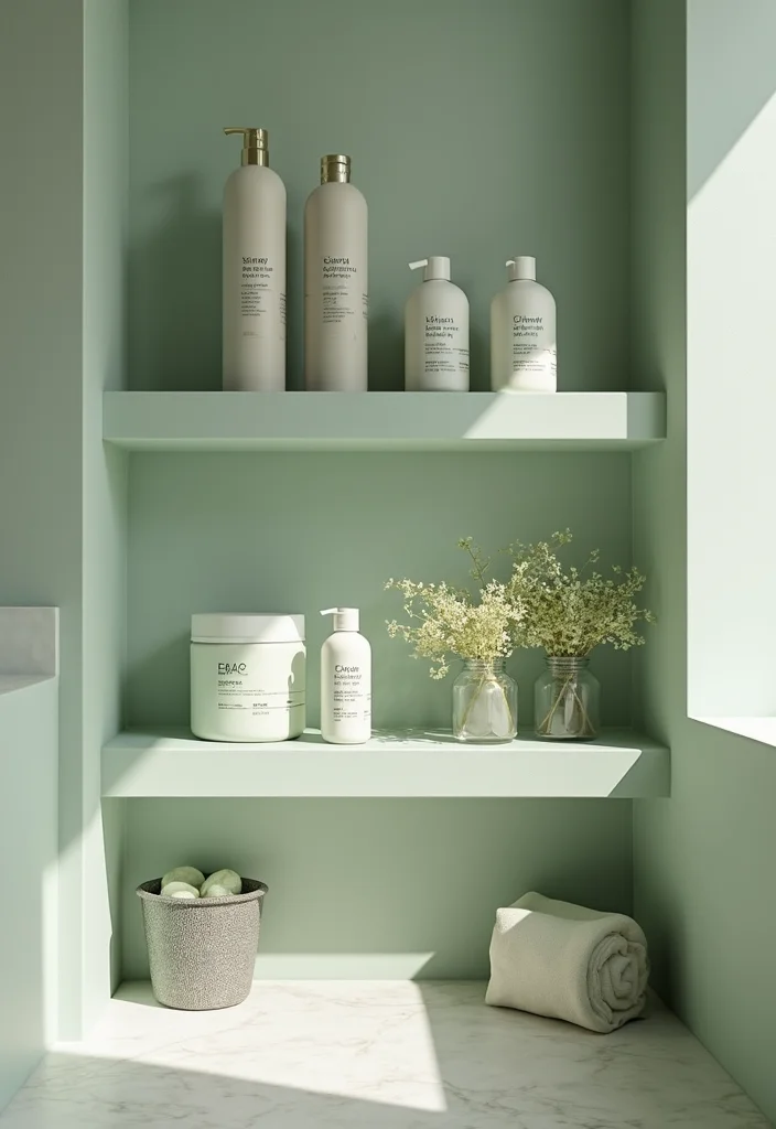 14 Sage Bathroom Ideas With Peaceful Tones - 13. Eco-Friendly Bath Products
