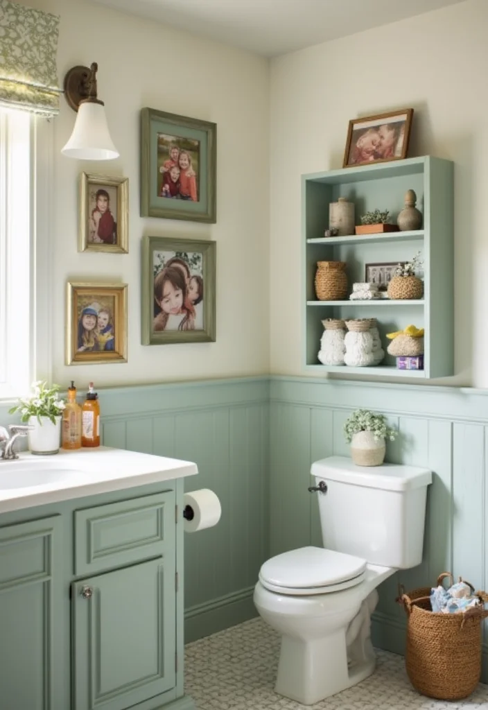 14 Sage Bathroom Ideas With Peaceful Tones - 14. Personalized Touches