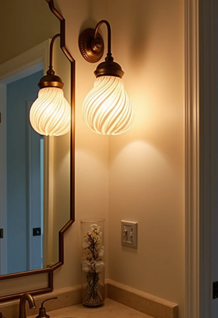 14 Seashell Bathroom Decor Ideas For Coastal Style - 12. Seashell Light Fixtures