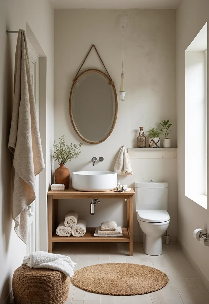 14 Zen Bathroom Decor Ideas For A Calm Retreat - 6. Adding Textured Fabrics