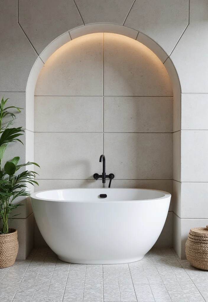 16 Big Bathroom Ideas For A Master Suite Retreat - 14. Unique Bathtub Surrounds