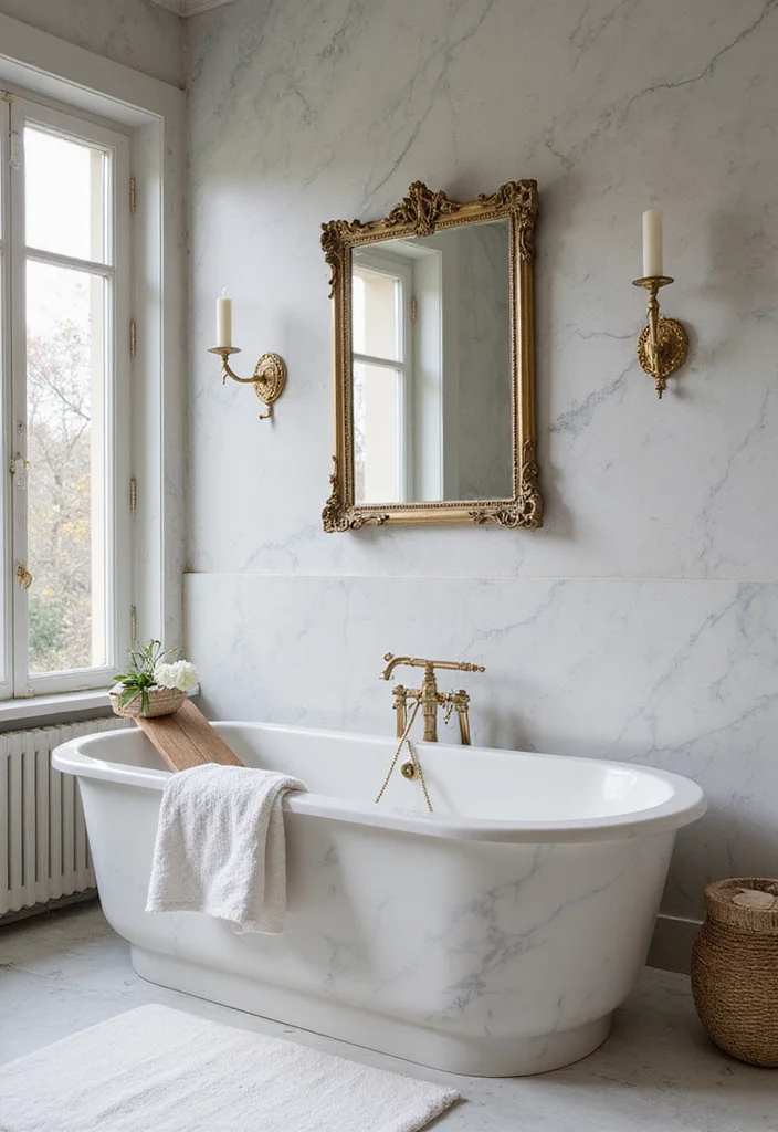 16 Marble Bathroom Ideas For Luxury Homes - 15. Timeless Marble Showcases