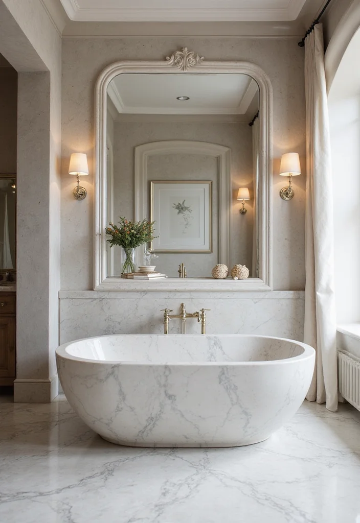 16 Marble Bathroom Ideas For Luxury Homes - 4. Luxurious Marble Bathtubs