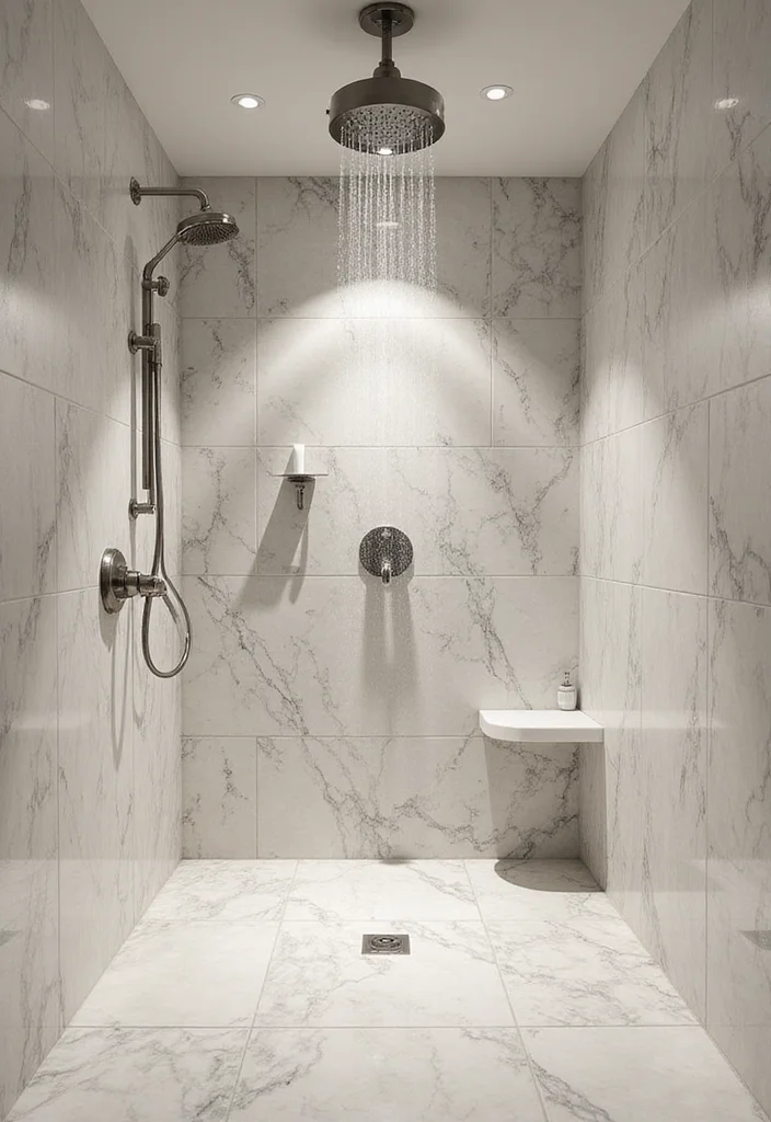 16 Marble Bathroom Ideas For Luxury Homes - 5. Marble Shower Spaces