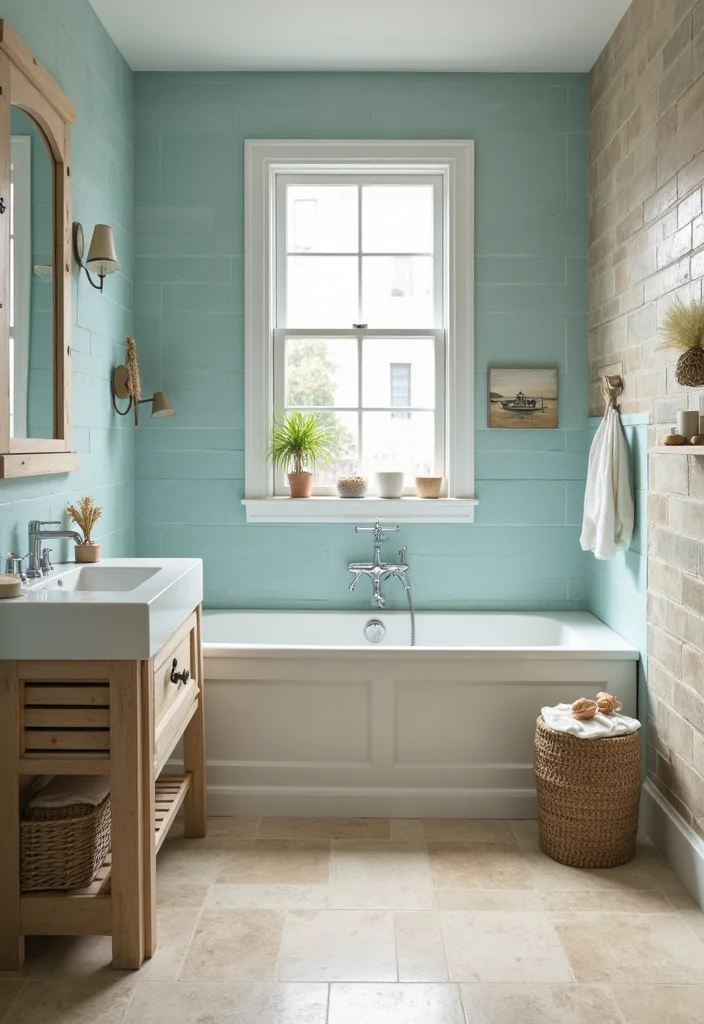 18 Tile Bathroom Ideas For Every Aesthetic - 12. Coastal-Inspired Tiles