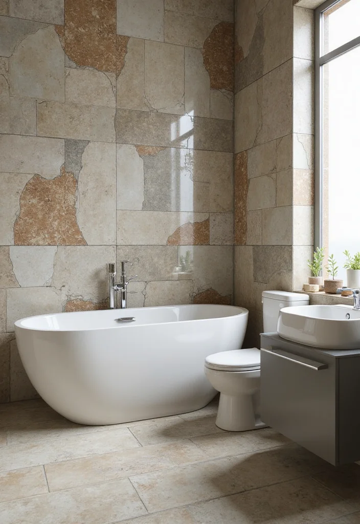 18 Tile Bathroom Ideas For Every Aesthetic - 13. Unique Shapes and Sizes