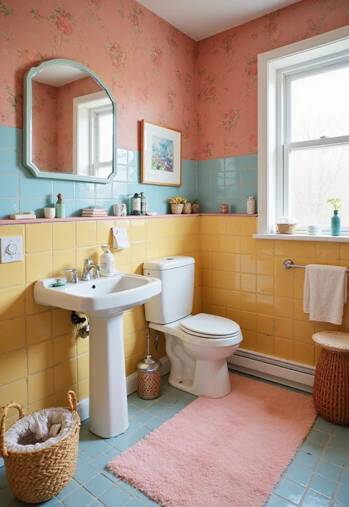 18 Tile Bathroom Ideas For Every Aesthetic - 16. Bright and Bold Color Tiles