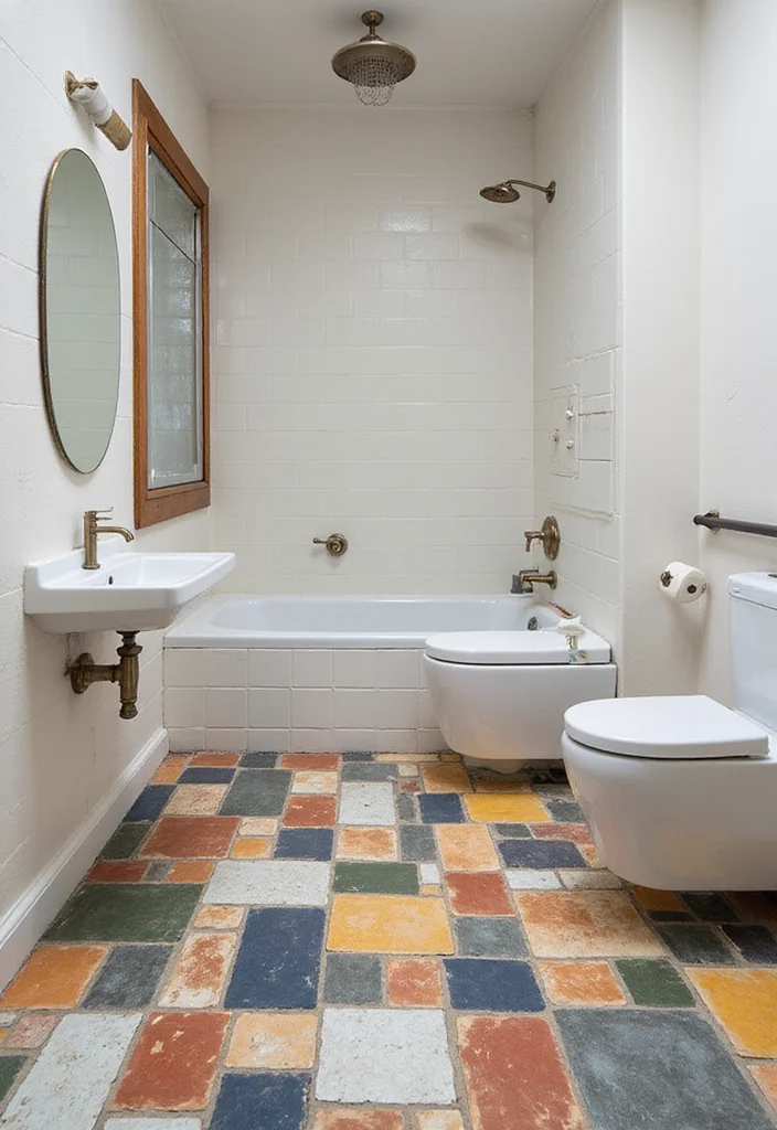 18 Tile Bathroom Ideas For Every Aesthetic - 6. Colorful Patchwork Tiles