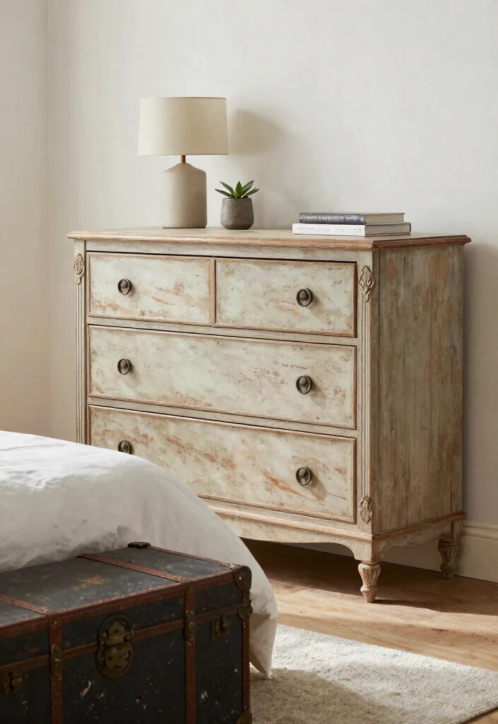 15 Bedroom Ideas With Wood Furniture: Warm and Timeless - 13. Vintage Finds: Adding Character with Wooden Antiques 1