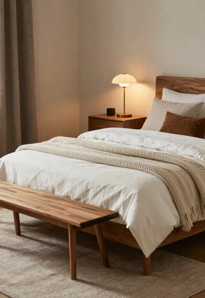 15 Bedroom Ideas With Wood Furniture: Warm and Timeless - 4. Layer Textures with Wooden Furniture 1