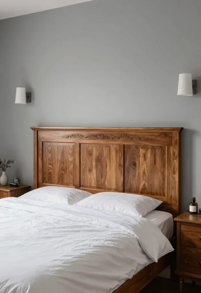 15 Bedroom Ideas With Wood Furniture: Warm and Timeless - 6. Statement Wooden Headboards 1