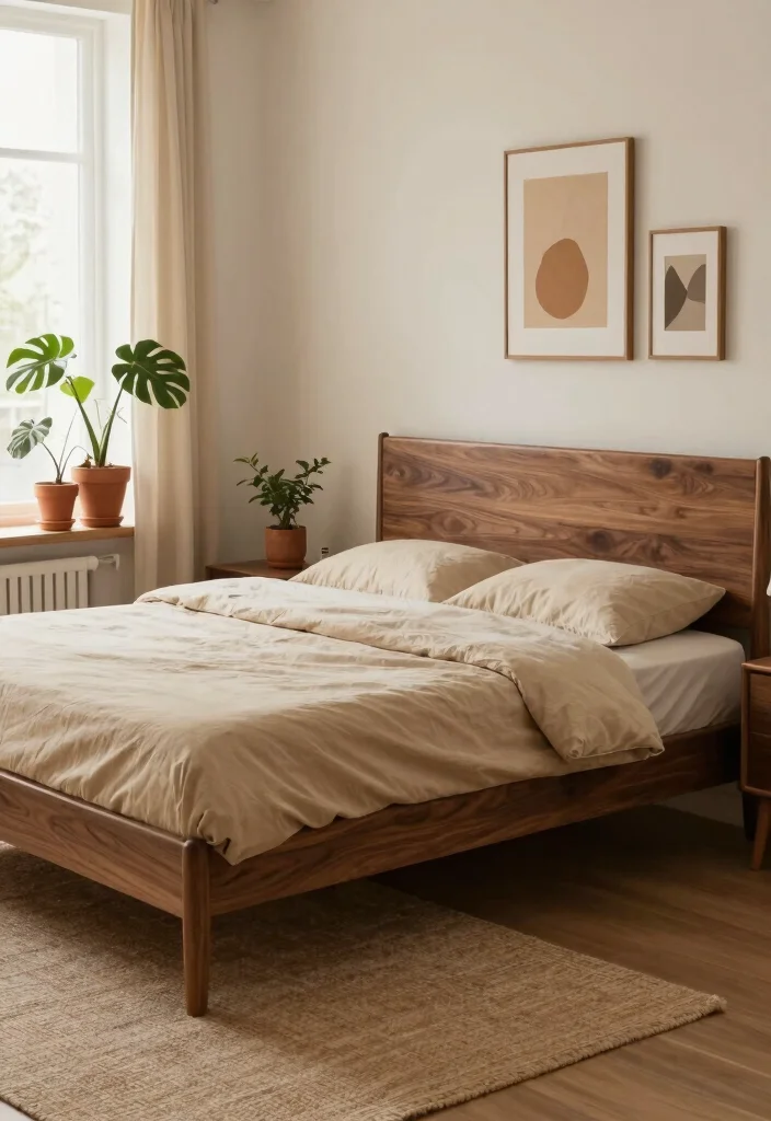 15 Bedroom Ideas With Wood Furniture: Warm and Timeless - 7. Wood Furniture in Earthy Tones 1
