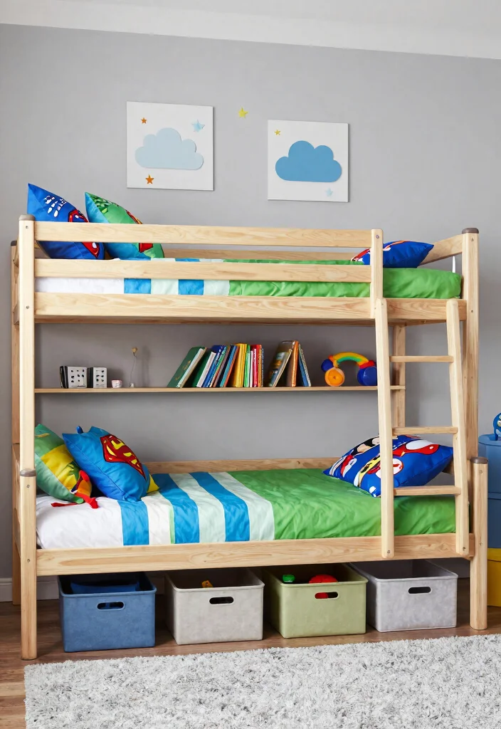 15 Boys Sharing Bedroom Ideas: Smart Layout Solutions - 1. Bunk Bed Bliss 1