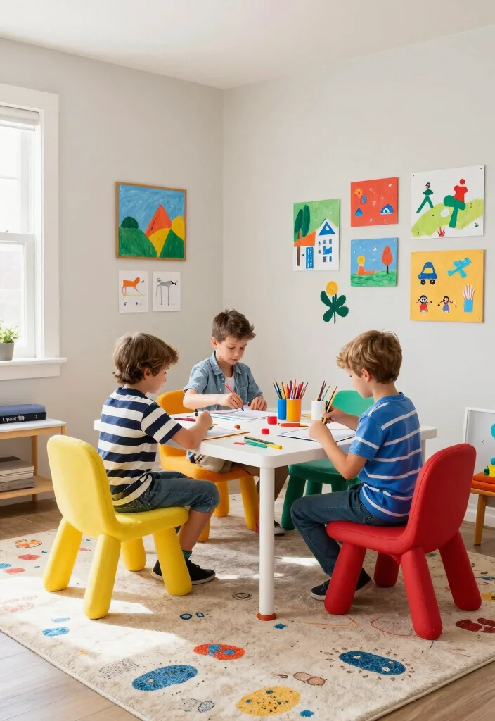 15 Boys Sharing Bedroom Ideas: Smart Layout Solutions - 14. Sibling Collaboration Zones 1