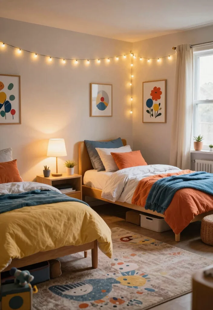 15 Boys Sharing Bedroom Ideas: Smart Layout Solutions - 15. Soft Lighting Solutions 1