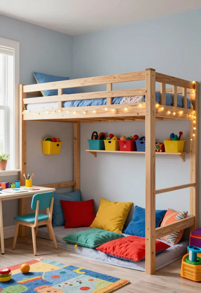 15 Boys Sharing Bedroom Ideas: Smart Layout Solutions - 3. Space-Saving Loft Beds 1
