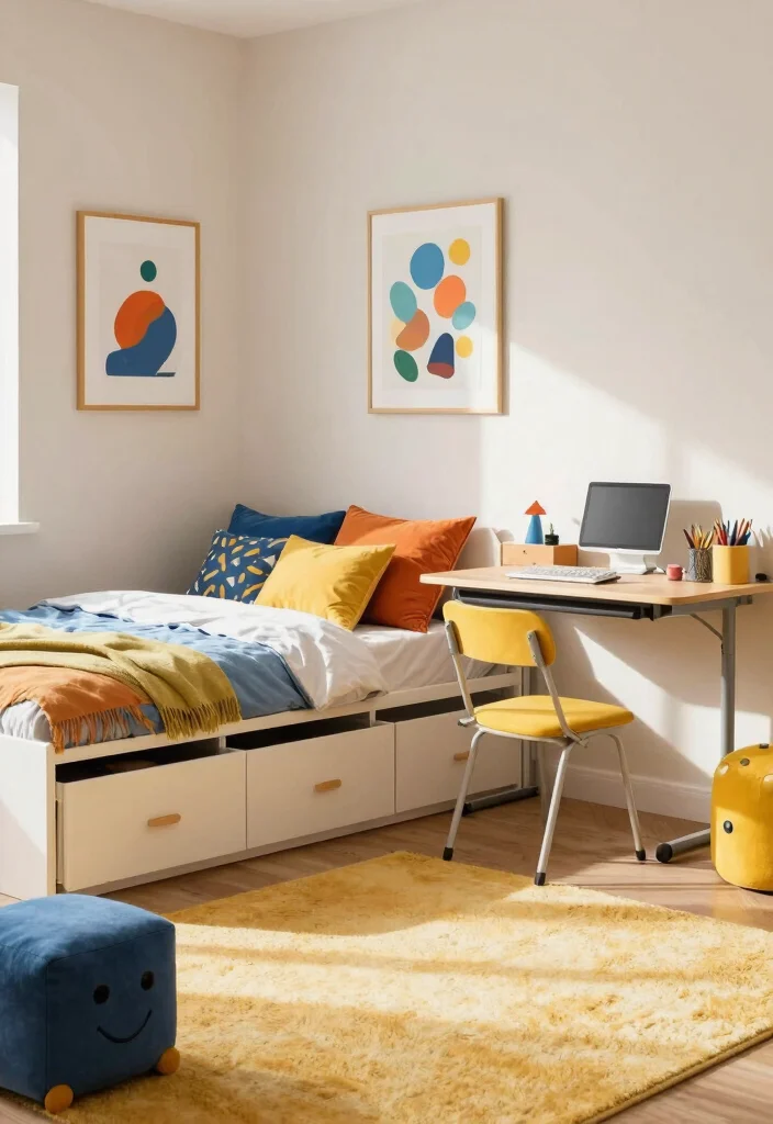 15 Boys Sharing Bedroom Ideas: Smart Layout Solutions - 6. Multi-Functional Furniture 1