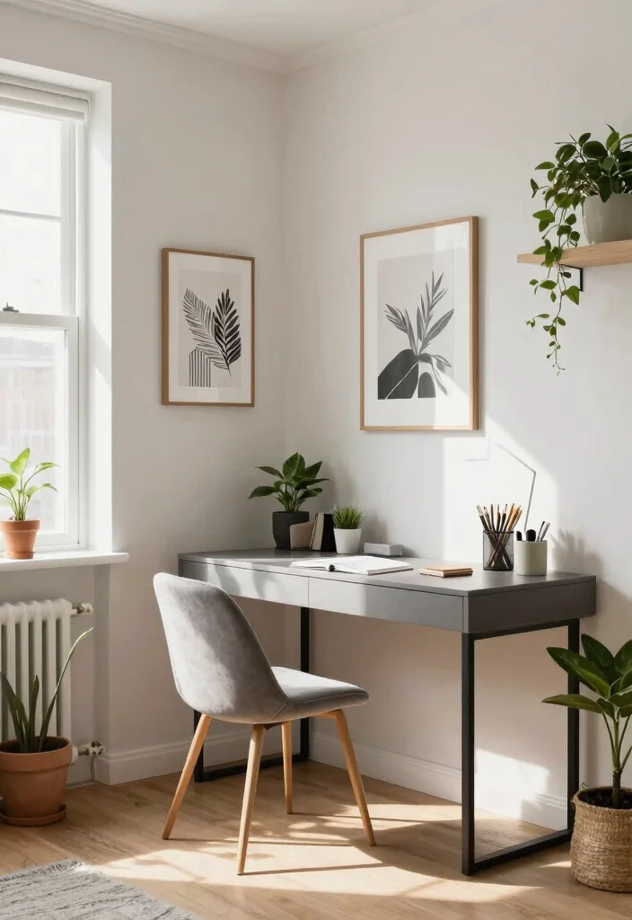 16 Bedroom in Living Room Ideas: Smart Studio Solutions - 14. Stylish Desk Solutions 1