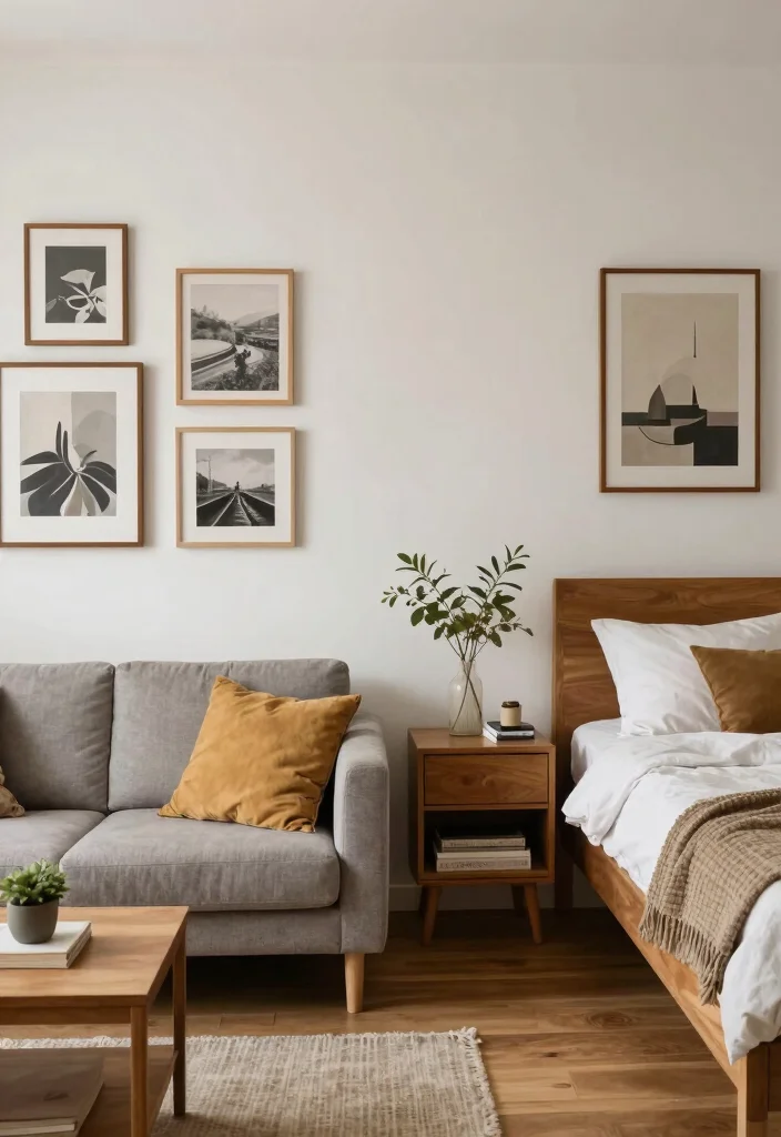 16 Bedroom in Living Room Ideas: Smart Studio Solutions - 16. Personal Touches and Decor 1
