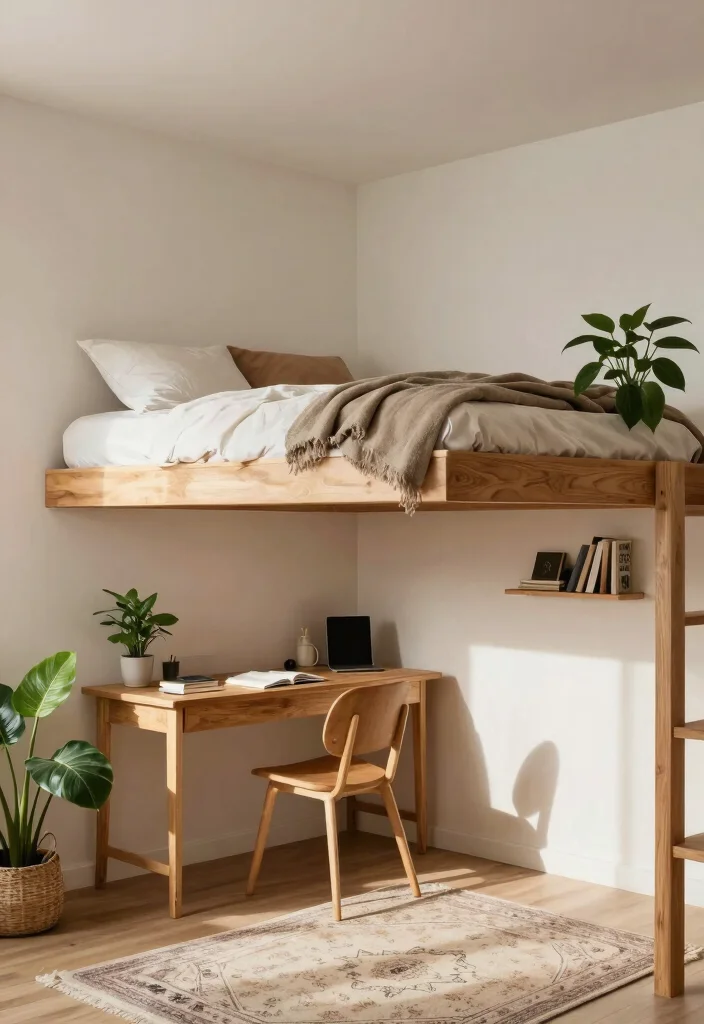 16 Bedroom in Living Room Ideas: Smart Studio Solutions - 2. Lofted Beds for Vertical Space 1